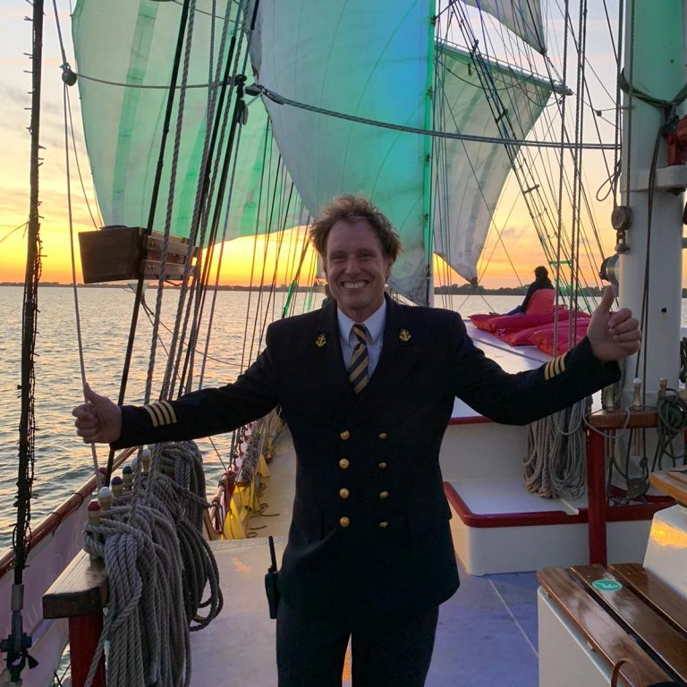 Markerwadden Sunset Natuurmonumenten Zeilschip Bounty